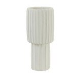 VASE MJ RIBBED CERAMICS CREAM 40